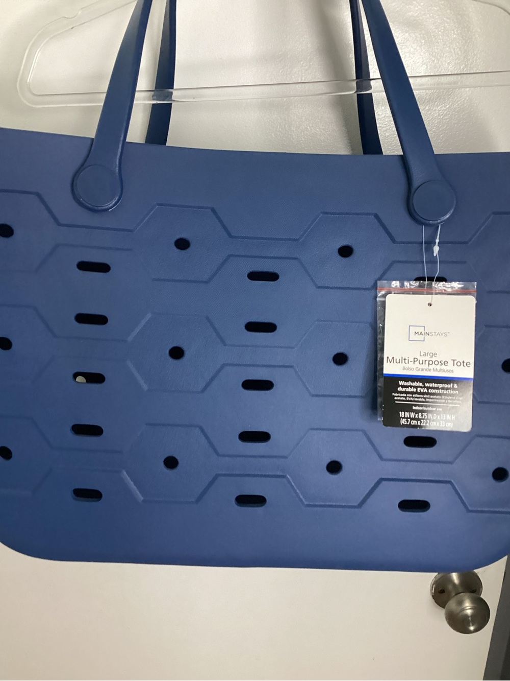 Mainstays Blue Silicone Large Multi-Purpose EVA Flex Tote - Picture 2 of 11